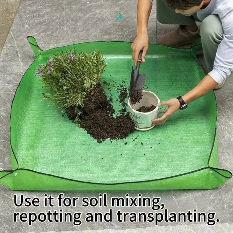 Gardening Mat Square Plant Pad Waterproof for Transplanting Flower Pots Potting Mat Foldable Garden Repotting Anti-dirty Tarp