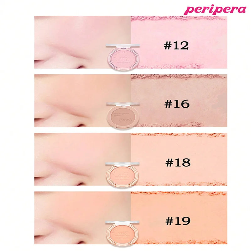 K-Beauty Single Color Blush Palette, Matte Fine Powder Cheek Blush, Non-Cakey, Long-Lasting, Nude Makeup, K-Beauty Cosmetic