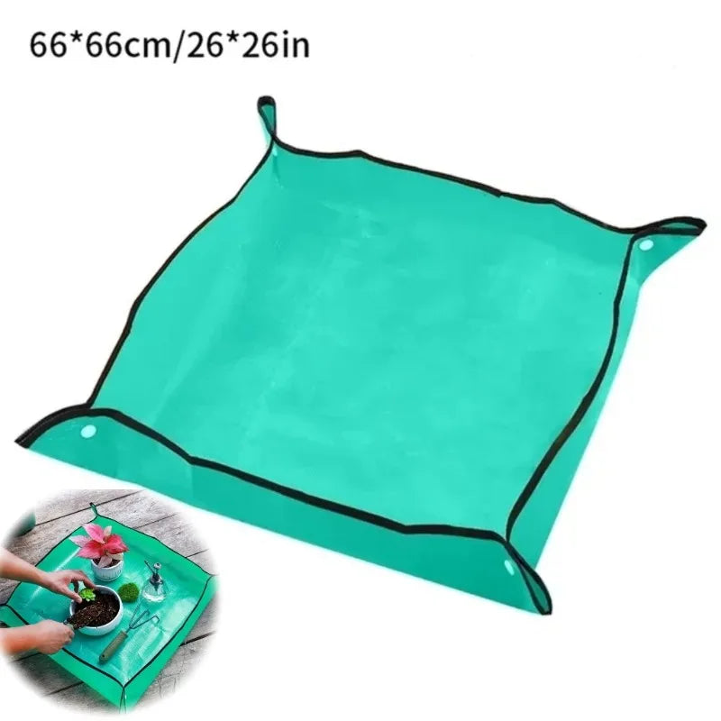 Gardening Mat Square Plant Pad Waterproof for Transplanting Flower Pots Potting Mat Foldable Garden Repotting Anti-dirty Tarp