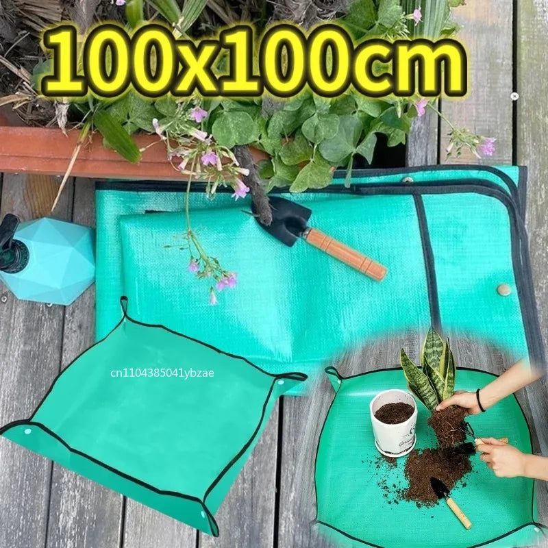 Gardening Mat Square Plant Pad Waterproof for Transplanting Flower Pots Potting Mat Foldable Garden Repotting Anti-dirty Tarp
