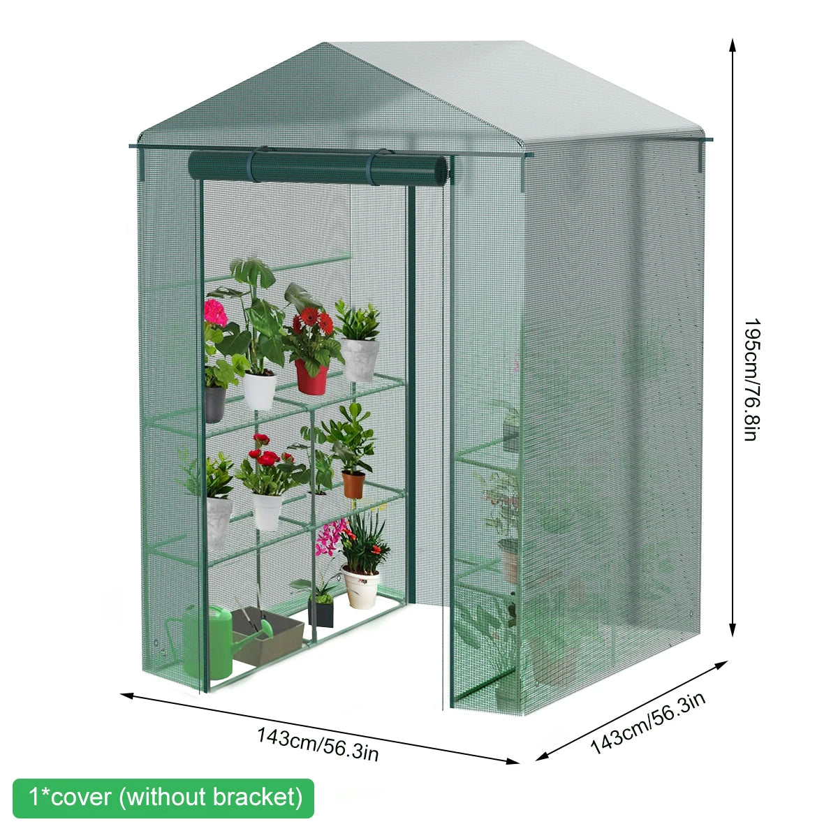 Plant Gardening Greenhouse Walk-In Greenhouse Frost-Proof Wind-Proof and Rain-Proof Greenhouse Cover for Outdoor Plant Gardening