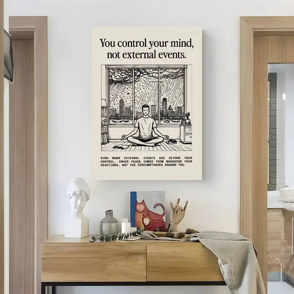 Home decor Life attitude quotes Poster HD art sticky wall waterproof home living room bedroom bar aesthetic decoration