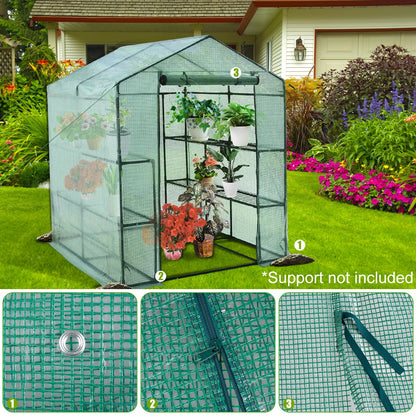Plant Gardening Greenhouse Walk-In Greenhouse Frost-Proof Wind-Proof and Rain-Proof Greenhouse Cover for Outdoor Plant Gardening