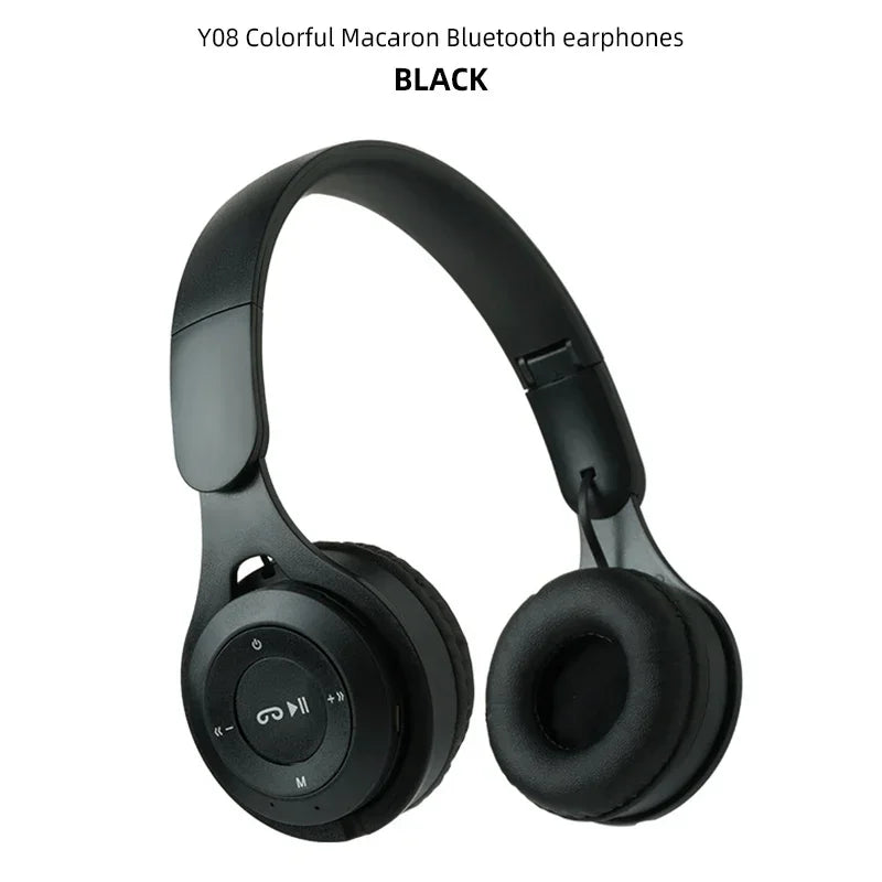 Headphones Kids Wireless Bluetooth Earphones Stereo Foldable Helmets Music Gaming Headsets Over-ear Headphones for Android ios