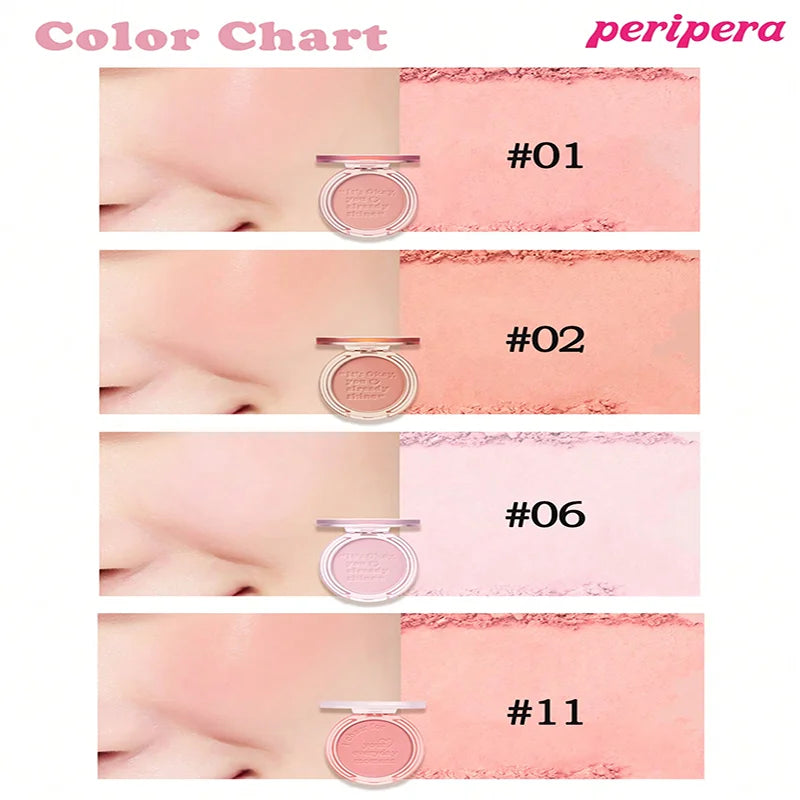 K-Beauty Single Color Blush Palette, Matte Fine Powder Cheek Blush, Non-Cakey, Long-Lasting, Nude Makeup, K-Beauty Cosmetic