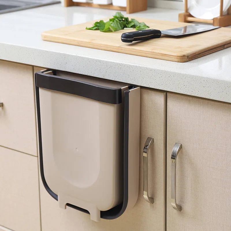 Kitchen Car Trash Can, Folding Garbage Bin, Waste Bin, Dustbin, Rubbish Bin, Recycle Bin for Kitchen