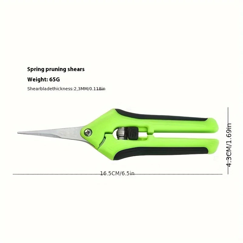 Garden Stainless Steel Flower Scissors Pruning Fruit Pruning Grape Pruning Straight Head Gardening Scissors Pruning Flowers