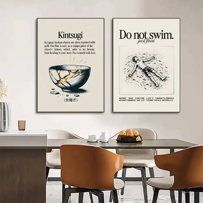 Home decor Life attitude quotes Poster HD art sticky wall waterproof home living room bedroom bar aesthetic decoration