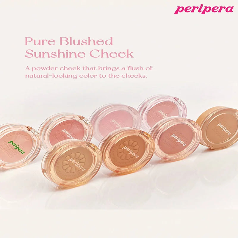 K-Beauty Single Color Blush Palette, Matte Fine Powder Cheek Blush, Non-Cakey, Long-Lasting, Nude Makeup, K-Beauty Cosmetic