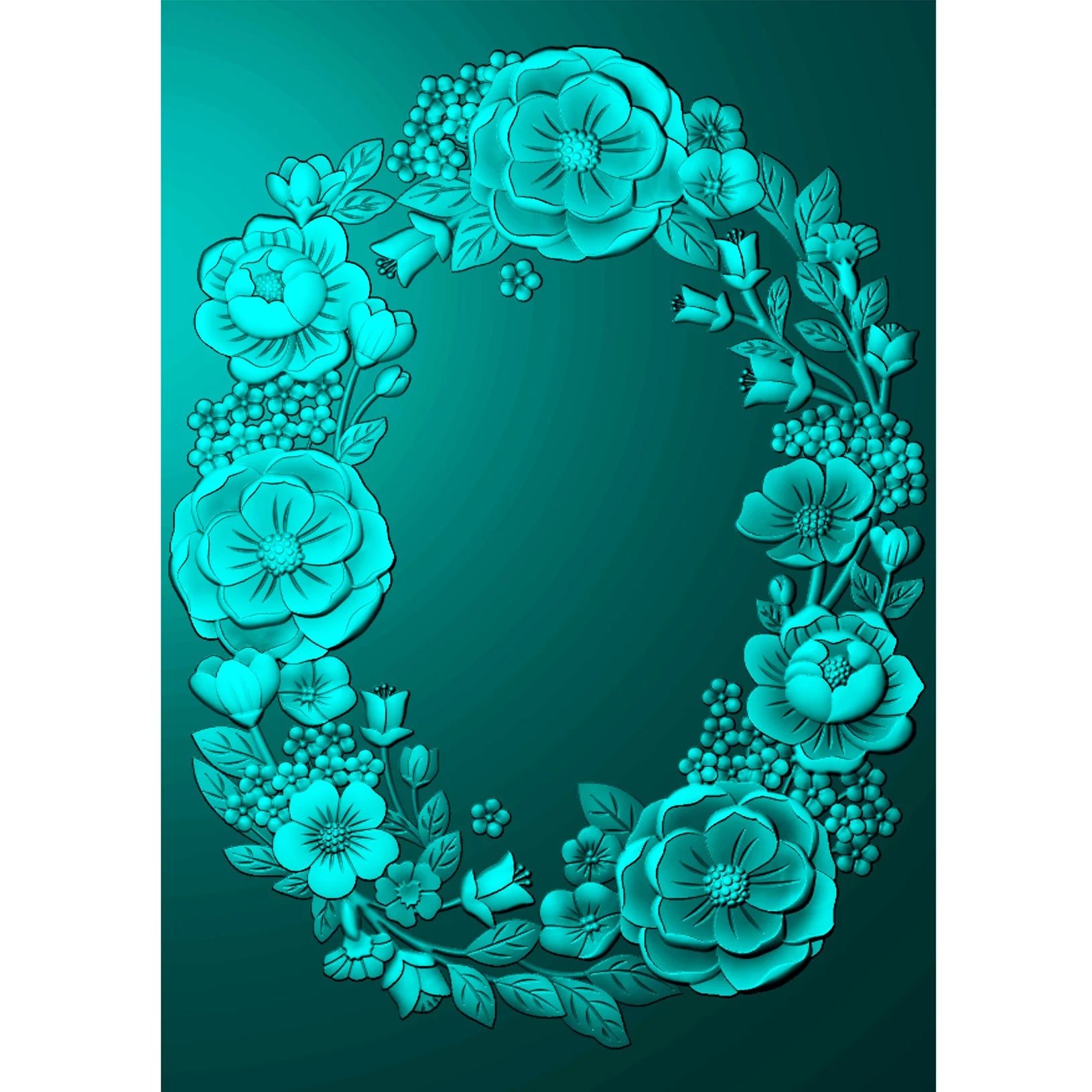 Natural Beauty: The Harmonious Dance of Flowers and Leaves "Design 3D Embossed Folder - Suitable for making cards and scrapbooks