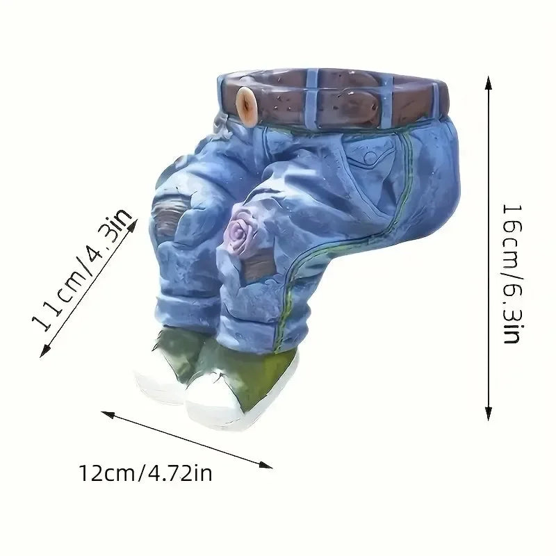 Garden Art Jeans Garden Decoration Ornament Flower Pot Resin Handicraft Garden Design Planting Flower Pot Carving