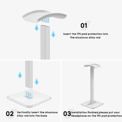 Headphone Stand, Desktop Headset Holder - Desk Earphone Stand, for All Headsets Such as Airpods Max, HyperX Gaming Headphones