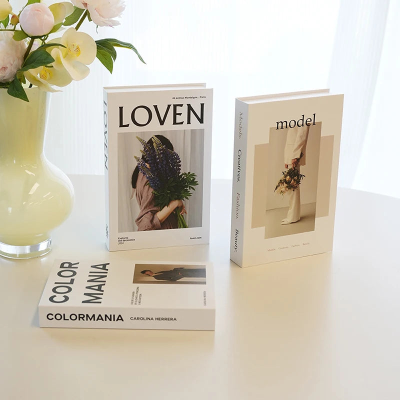 Fashion Fake Books Decoration Luxury Decorative Book Living Room Decor Simulation Book Home Decor Aesthetic Room Ornament