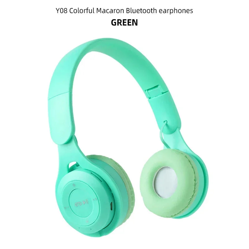 Headphones Kids Wireless Bluetooth Earphones Stereo Foldable Helmets Music Gaming Headsets Over-ear Headphones for Android ios