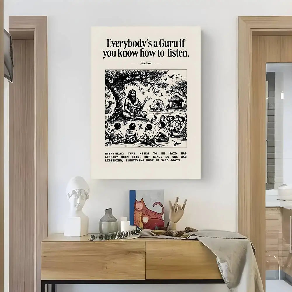 Home decor Life attitude quotes Poster HD art sticky wall waterproof home living room bedroom bar aesthetic decoration