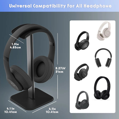 Headphone Stand, Desktop Headset Holder - Desk Earphone Stand, for All Headsets Such as Airpods Max, HyperX Gaming Headphones