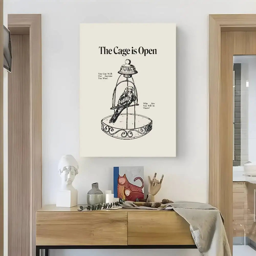 Home decor Life attitude quotes Poster HD art sticky wall waterproof home living room bedroom bar aesthetic decoration